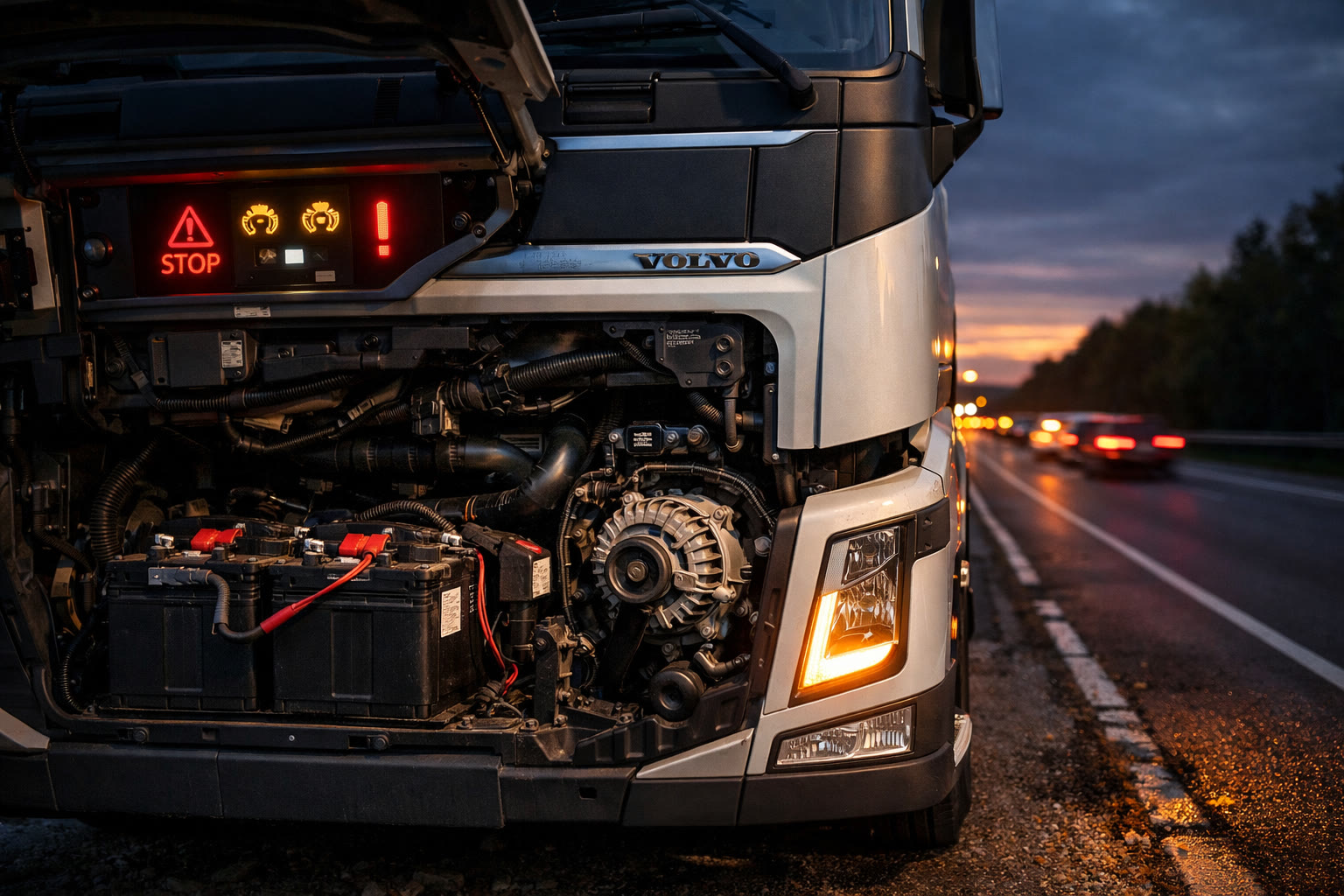 Awaria systemu ładowania akumulatora w Volvo FH – ten komunikat może zatrzymać Cię na trasie - ilustracja